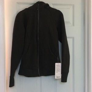 NWT lululemon olive green scuba hoodie size 10